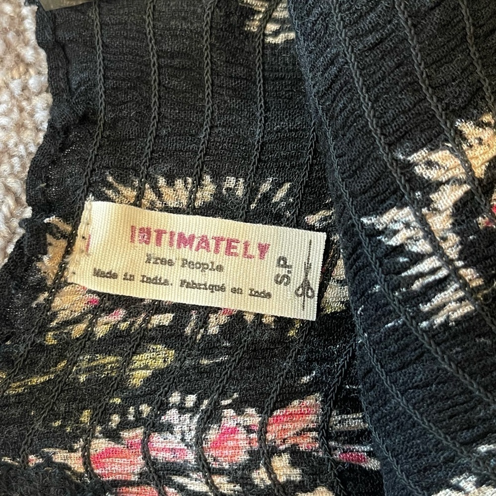 Intimately Free People Garden Party Black Floral Maxi Dress, Sleeveless, Small - Picture 5 of 15